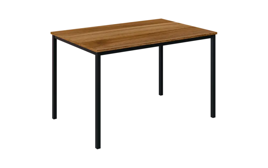 JPT 120 Jídelní stůl 1200 x 800 mm, deska ořech světlý / podnož černá